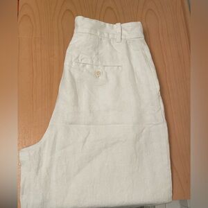 Madewell Wide Leg Linen Trouser